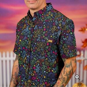 NWT RSVLTS Disney Unisex Winnie The Pooh Beware! Beware! Short Sleeve Shirt 2XL